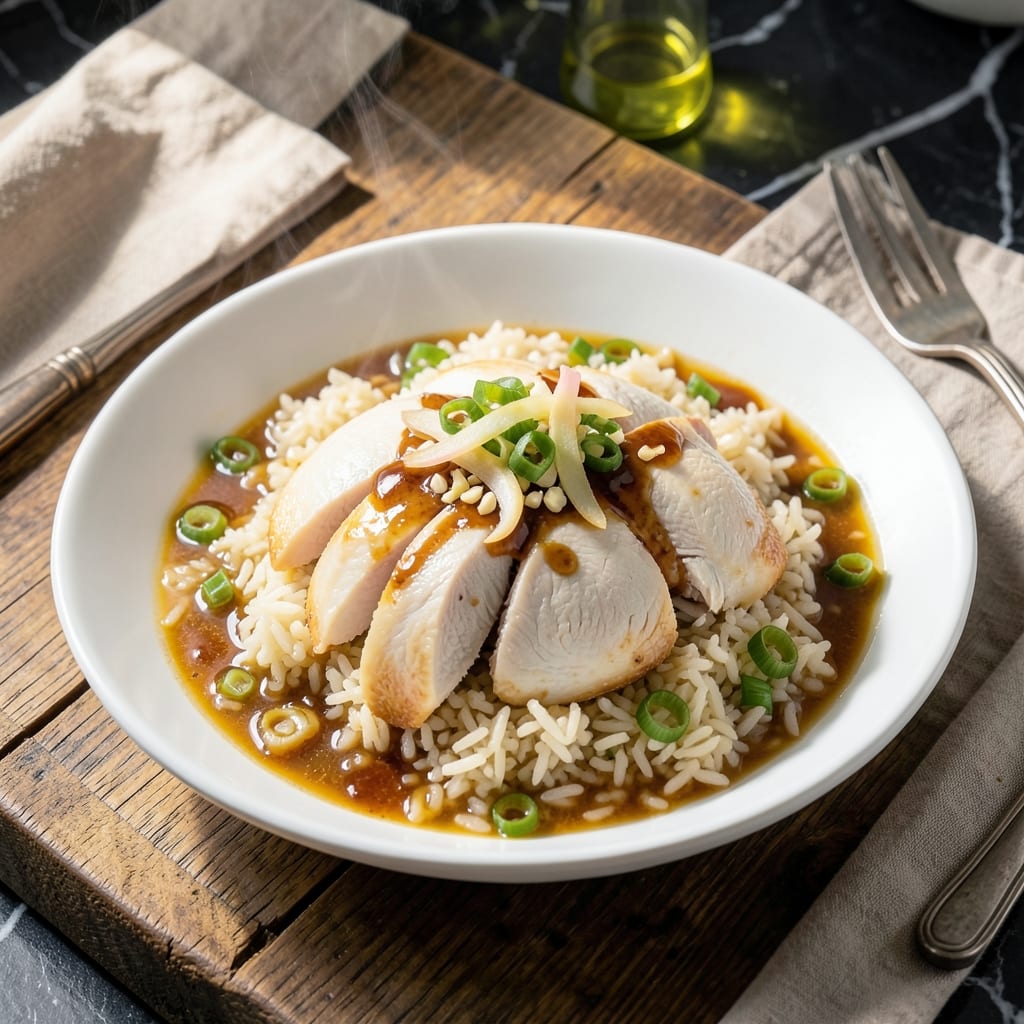 1 Pot Hainanese Chicken Rice Recipe: Poached Perfection With Aromatic Broth