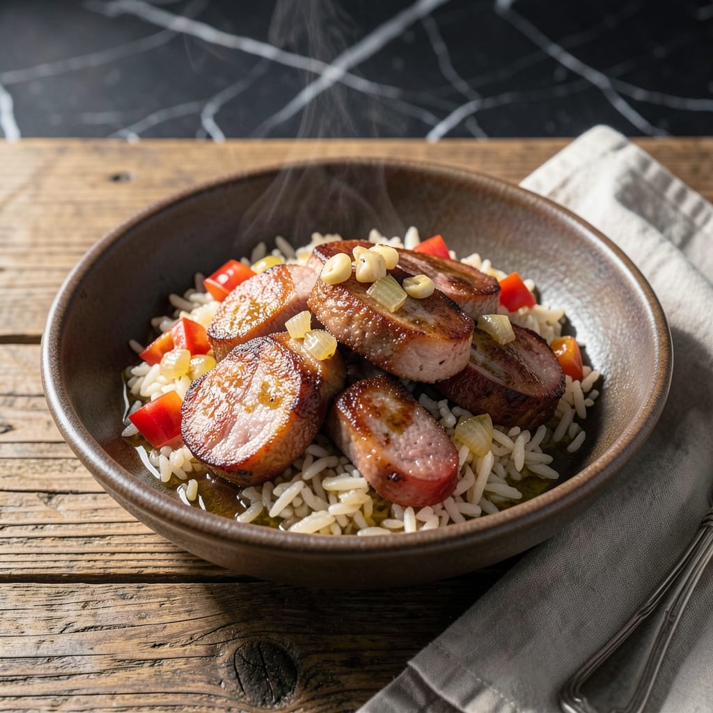 Rice and Pork Sausage Recipe: Smoky One-Pot Savory Bite