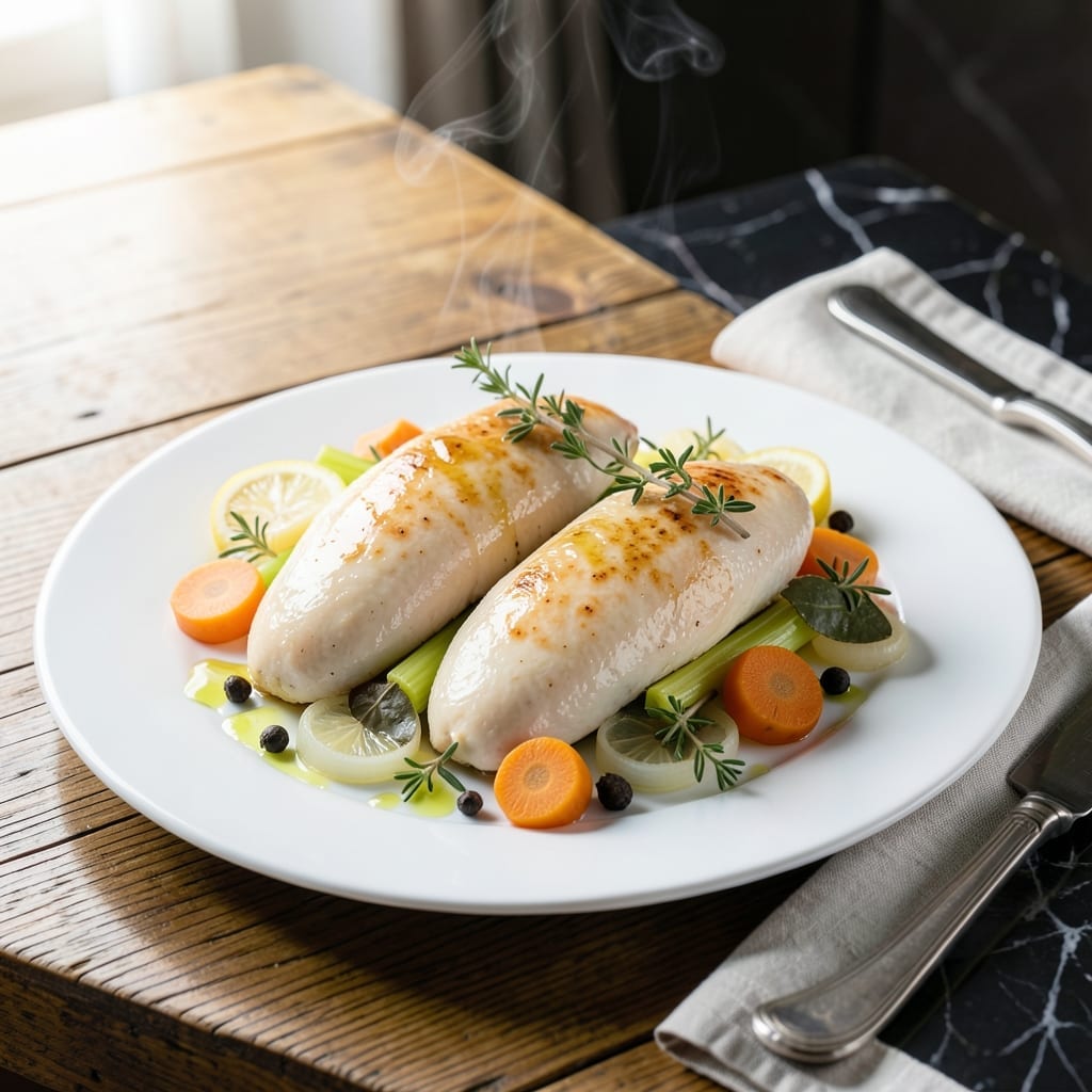 Poaching Chicken Breasts Recipe: Tender Results With Minimal Effort