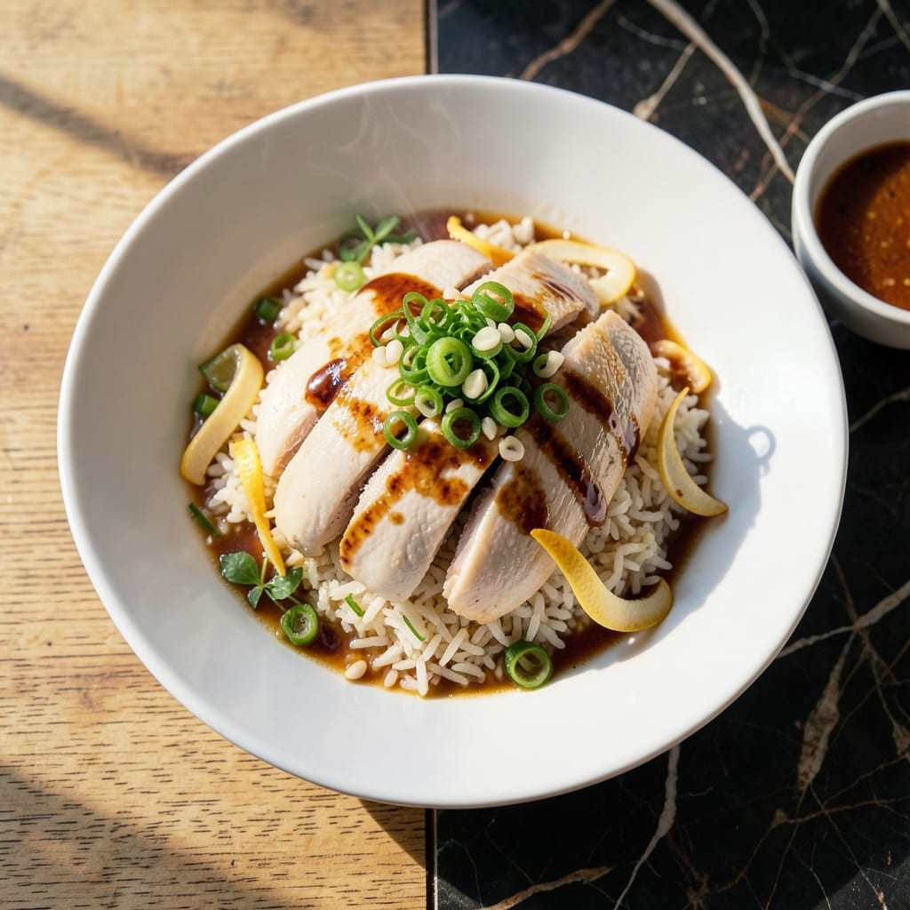 Hai Nam Chicken Rice Recipe: Fragrant Garlic-Ginger Infusion