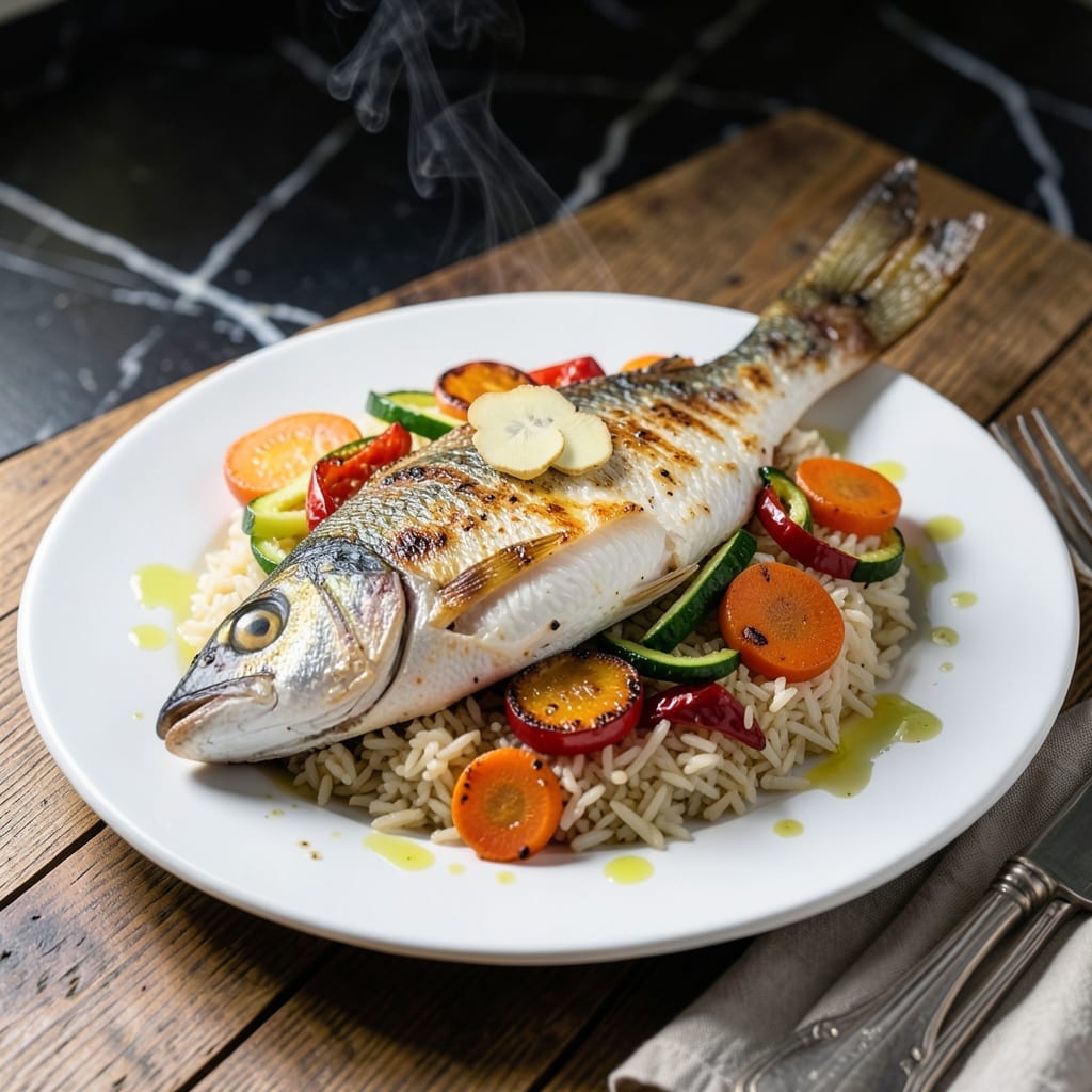 Fish Rice Vegetable Recipe: Nutty Grains With Garden Freshness