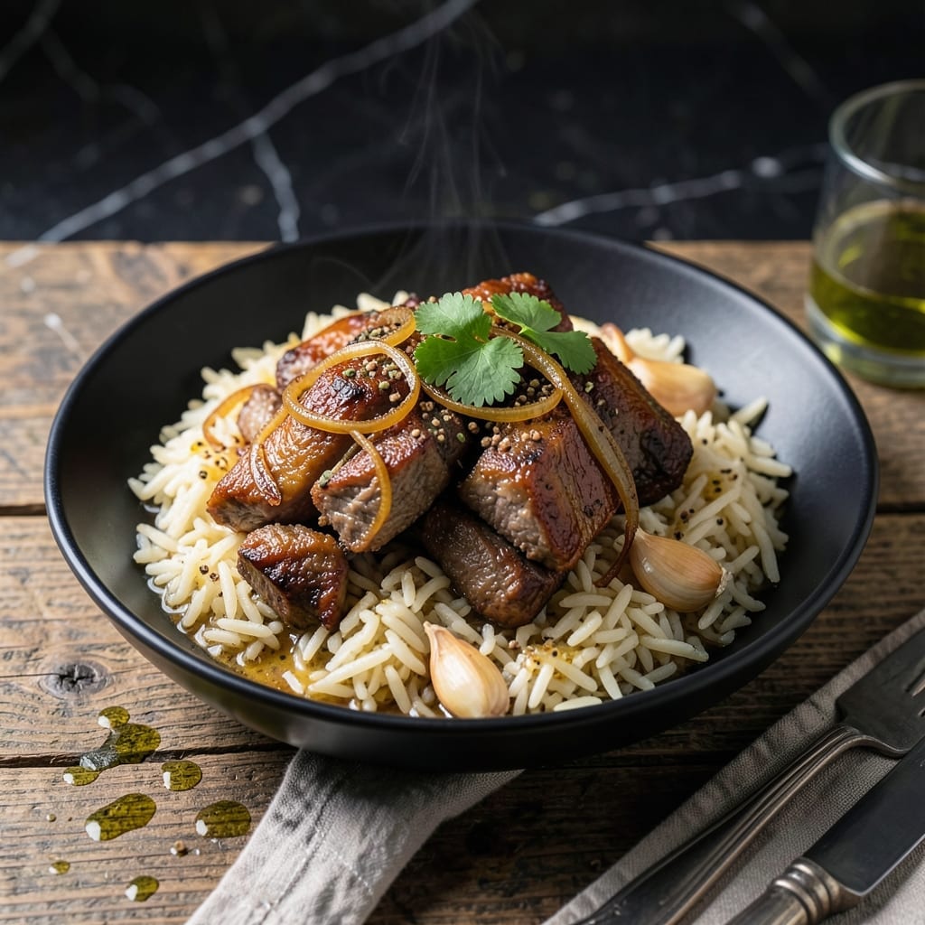 Mutton and Rice Recipe: Middle Eastern Pilaf With Toasted Nuts