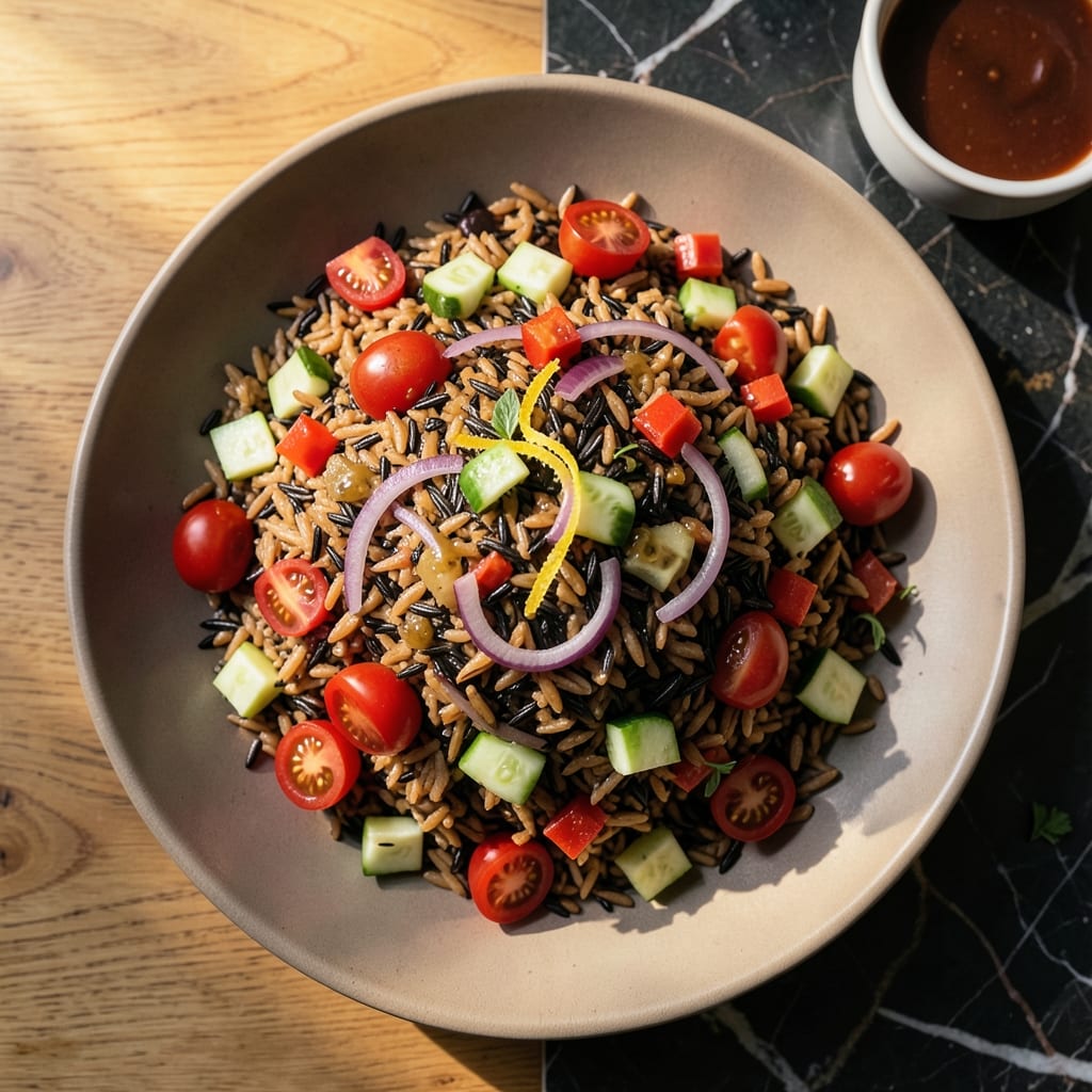 Brown and Wild Rice Salad Recipe: Nutty Texture with Garden Freshness Brown and Wild Rice Salad Recipe: Nutty Texture with Garden Freshness