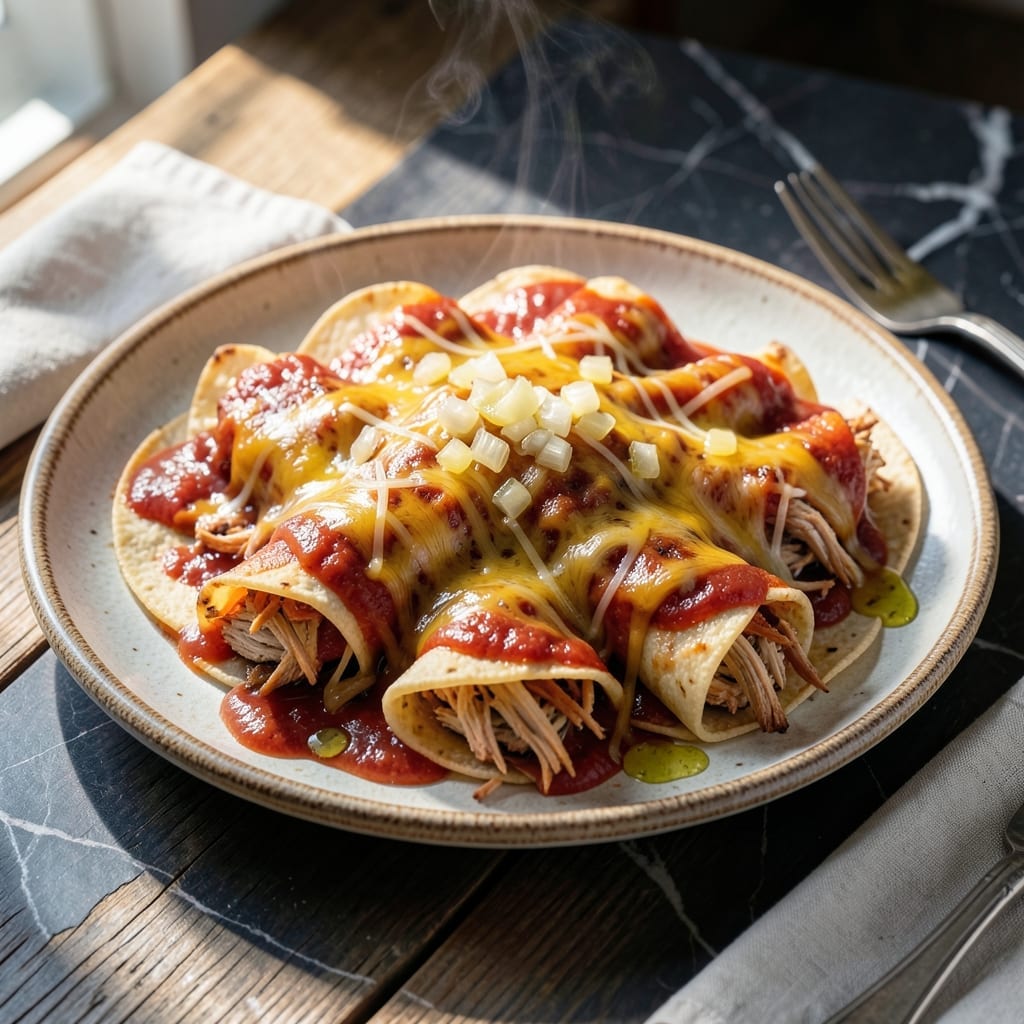 Chicken Enchilada Recipe With Rotisserie Chicken: Cheesy Baked Goodness in 30 Minutes