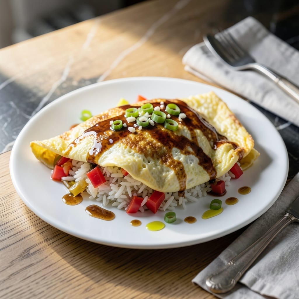 Egg Rice Omelette Recipe: Fluffy Texture With Golden Crisp Edges Egg Rice Omelette Recipe: Fluffy Texture With Golden Crisp Edges