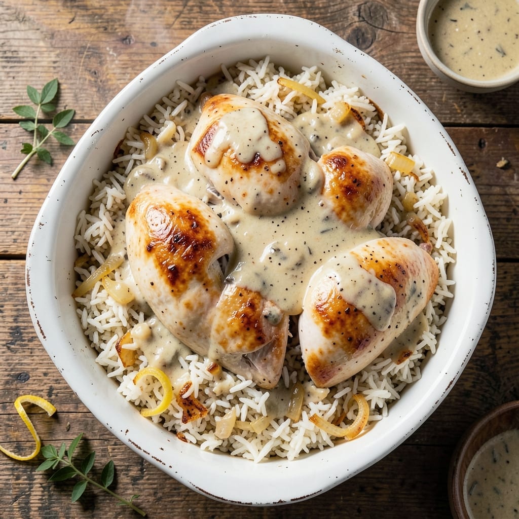Crockpot Chicken and Rice Casserole Recipe: Creamy One-Pot Meal With Tender Bites