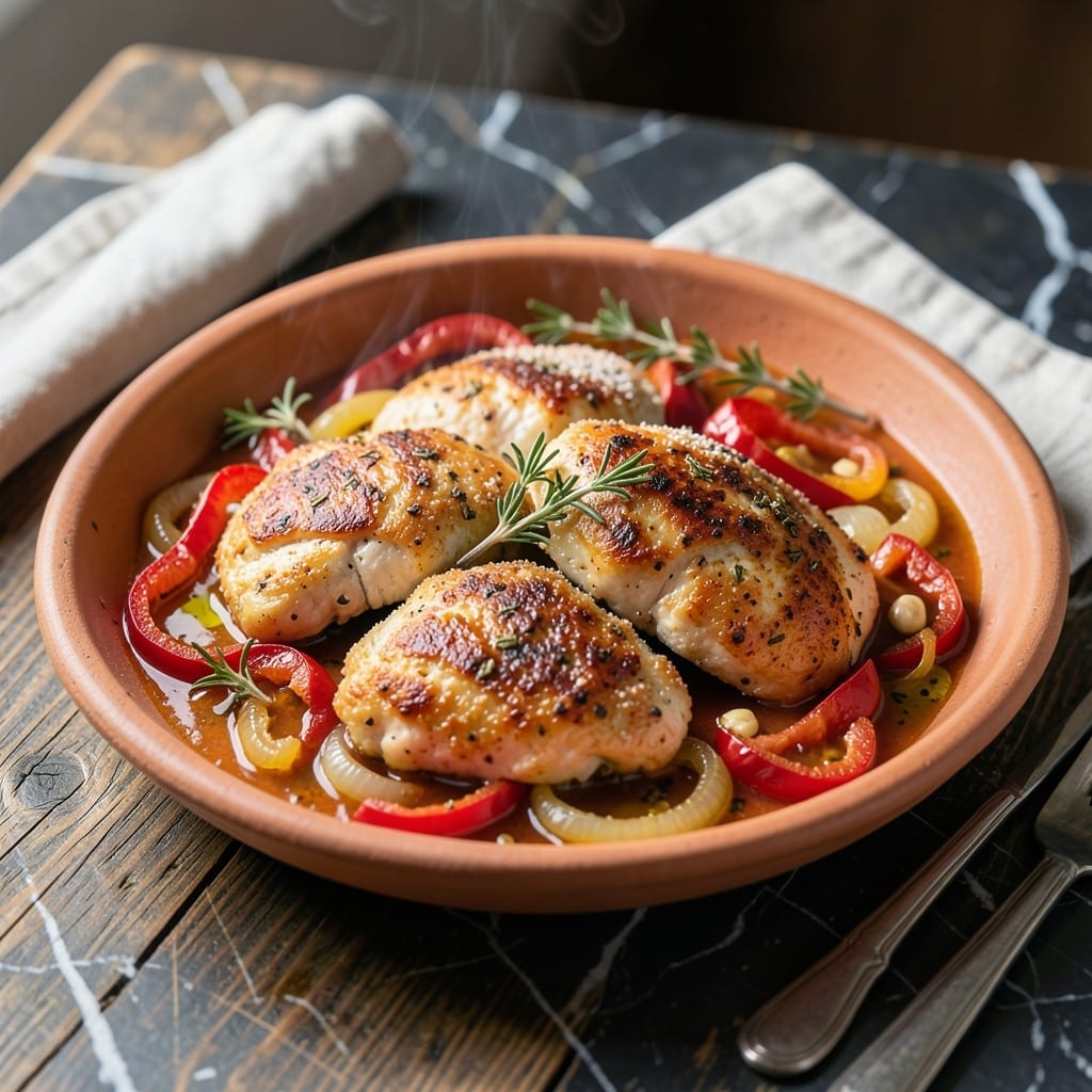 Chicken Cacciatore Recipe With Chicken Breast: Rustic Hunter’s Stew With Olives and Herbs