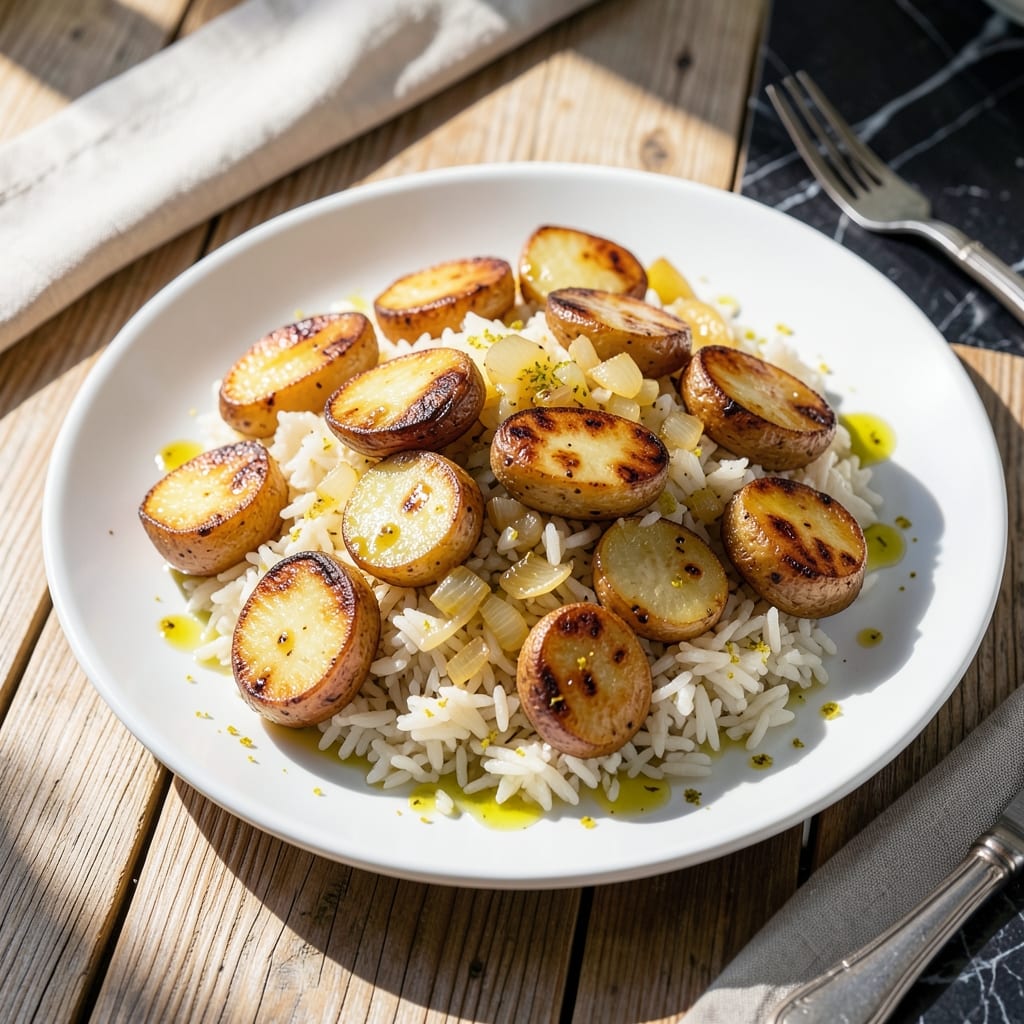Greek Rice and Potatoes Recipe: Lemon-Kissed One-Pan Harmony Greek Rice and Potatoes Recipe: Lemon-Kissed One-Pan Harmony