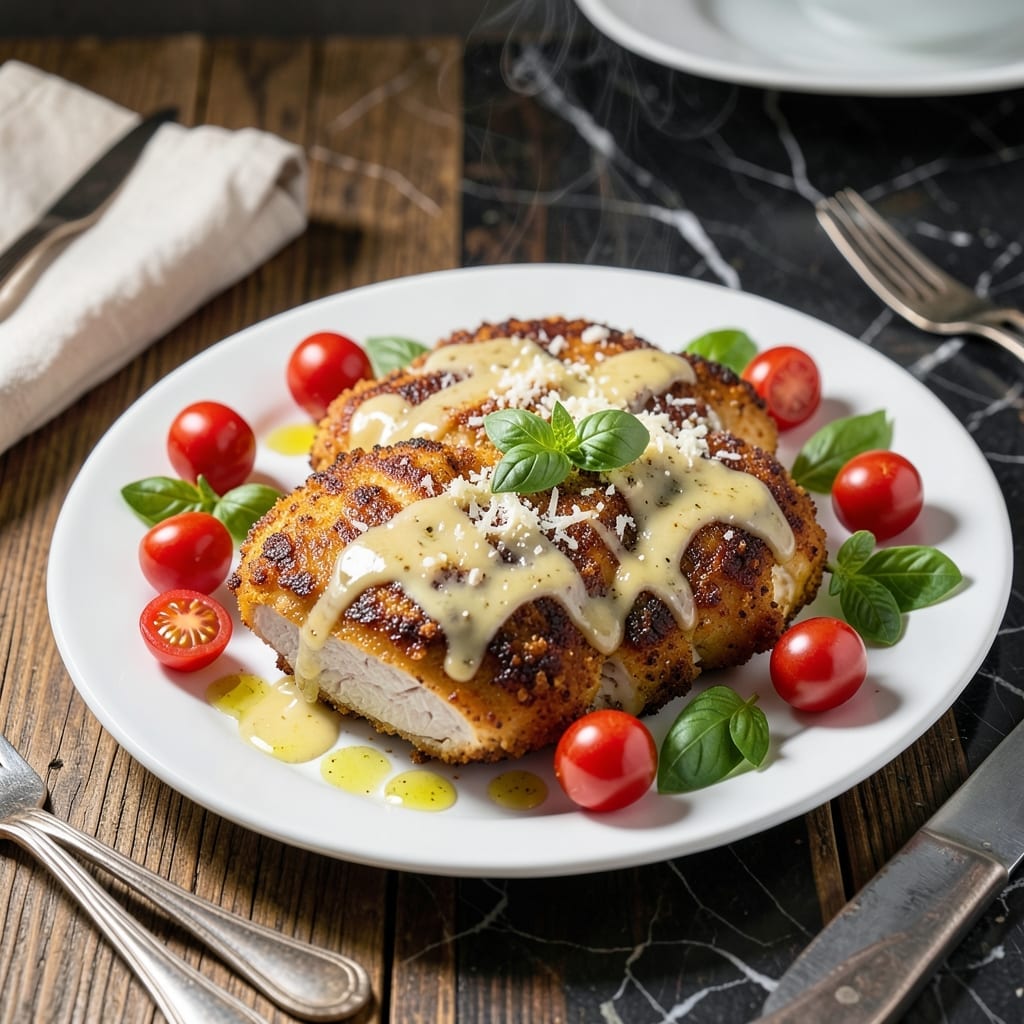 Garlic Parm Chicken Recipe: Crispy Cutlets With Melty Cheese