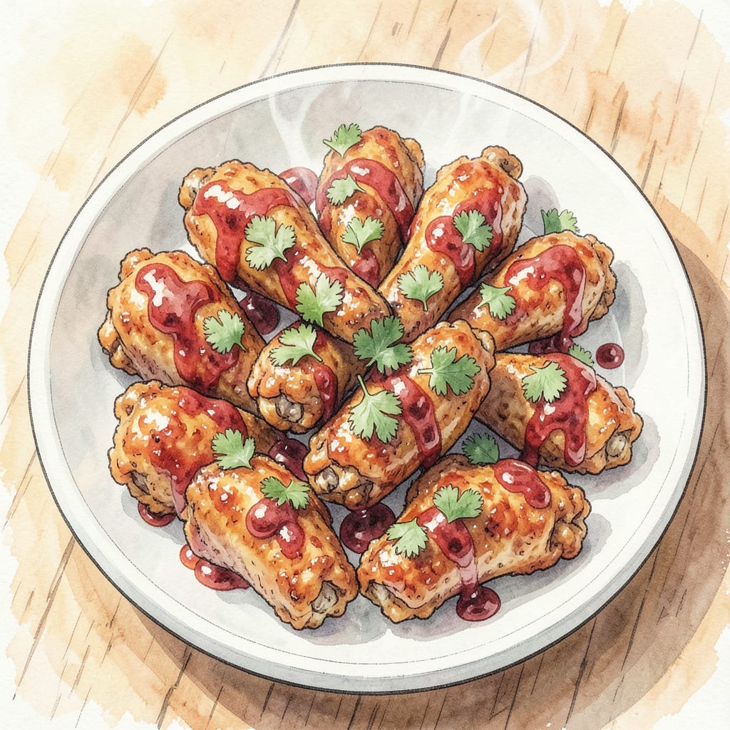 Easy Chicken Wings Recipe Without Oven: Crispy Air Fryer Perfection example with annotations