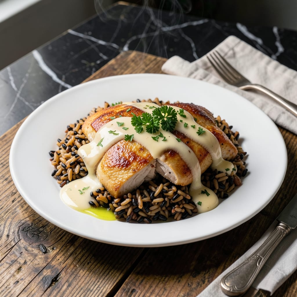 Creamy Chicken and Wild Rice Recipe: Silky Sauce With Nutty Grains