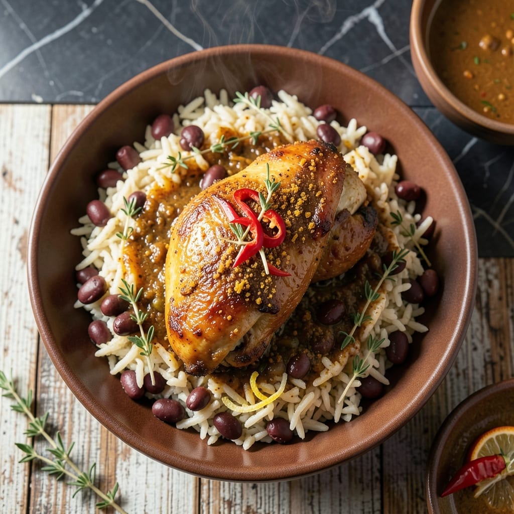 Jamaican Curry Chicken Rice and Peas Recipe: Caribbean Spice with Coconut Infusion