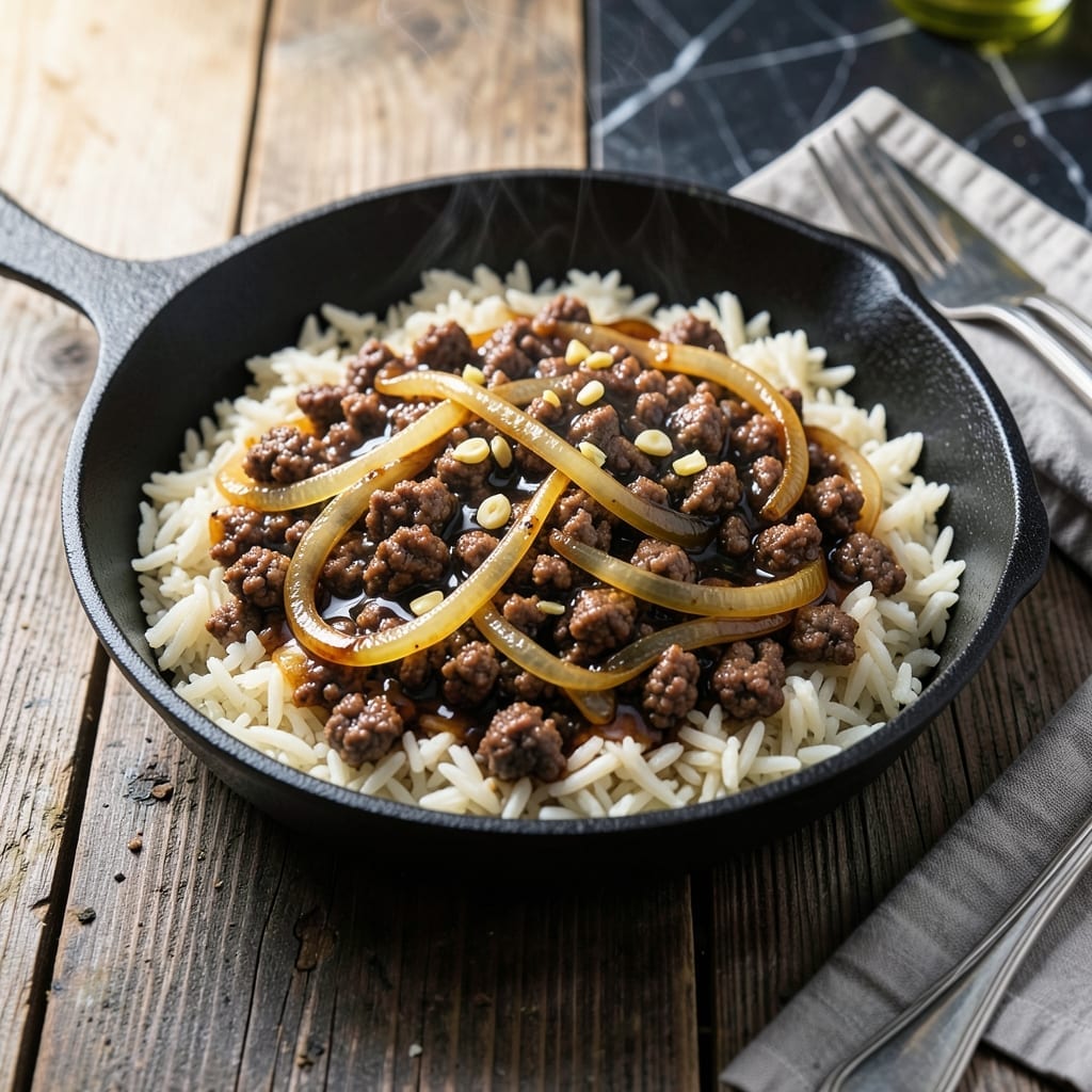 Ground Beef Rice and Soy Sauce Recipe: Savory Asian-Inspired One-Pot Meal Ground Beef Rice and Soy Sauce Recipe: Savory Asian-Inspired One-Pot Meal