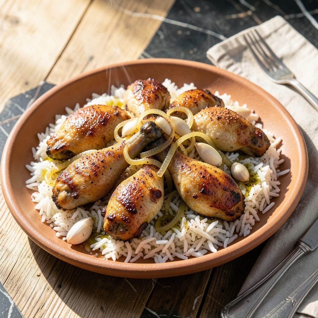 Palestinian Chicken and Rice Recipe: Fragrant Spice-Infused One-Pot Meal