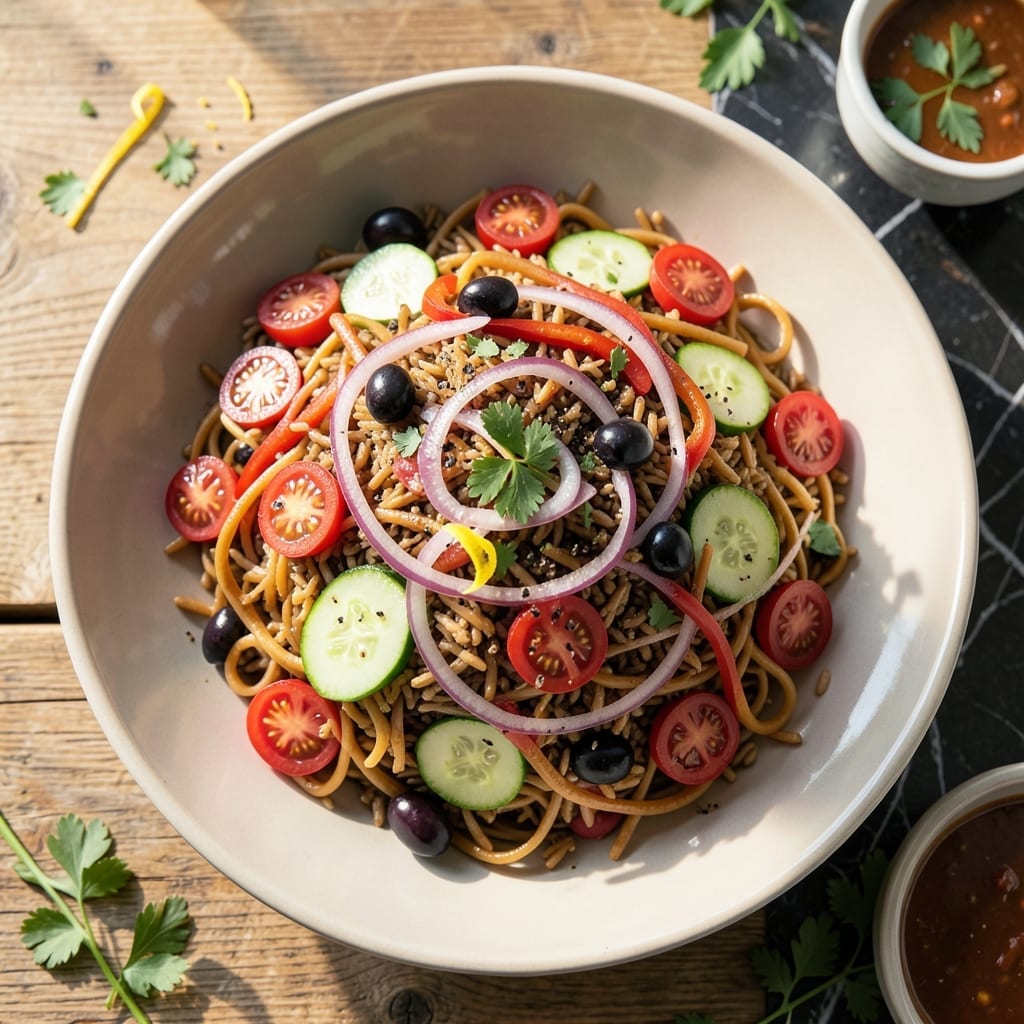 Brown Rice Pasta Salad Recipe: Mediterranean-Inspired Freshness in a Bowl Brown Rice Pasta Salad Recipe: Mediterranean-Inspired Freshness in a Bowl