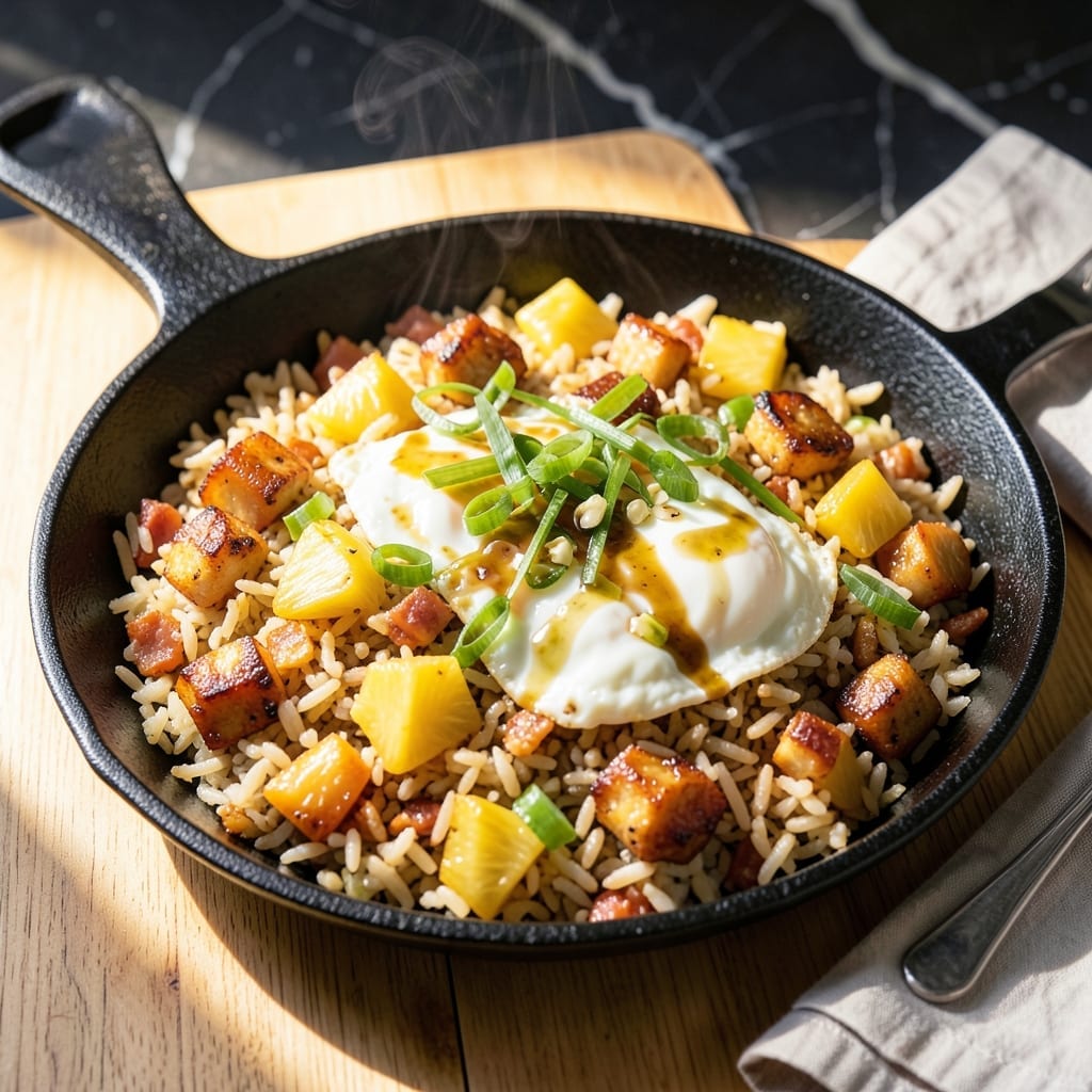 Hawaiian Breakfast Fried Rice Recipe: Pineapple and Spam Island Morning Hawaiian Breakfast Fried Rice Recipe: Pineapple and Spam Island Morning