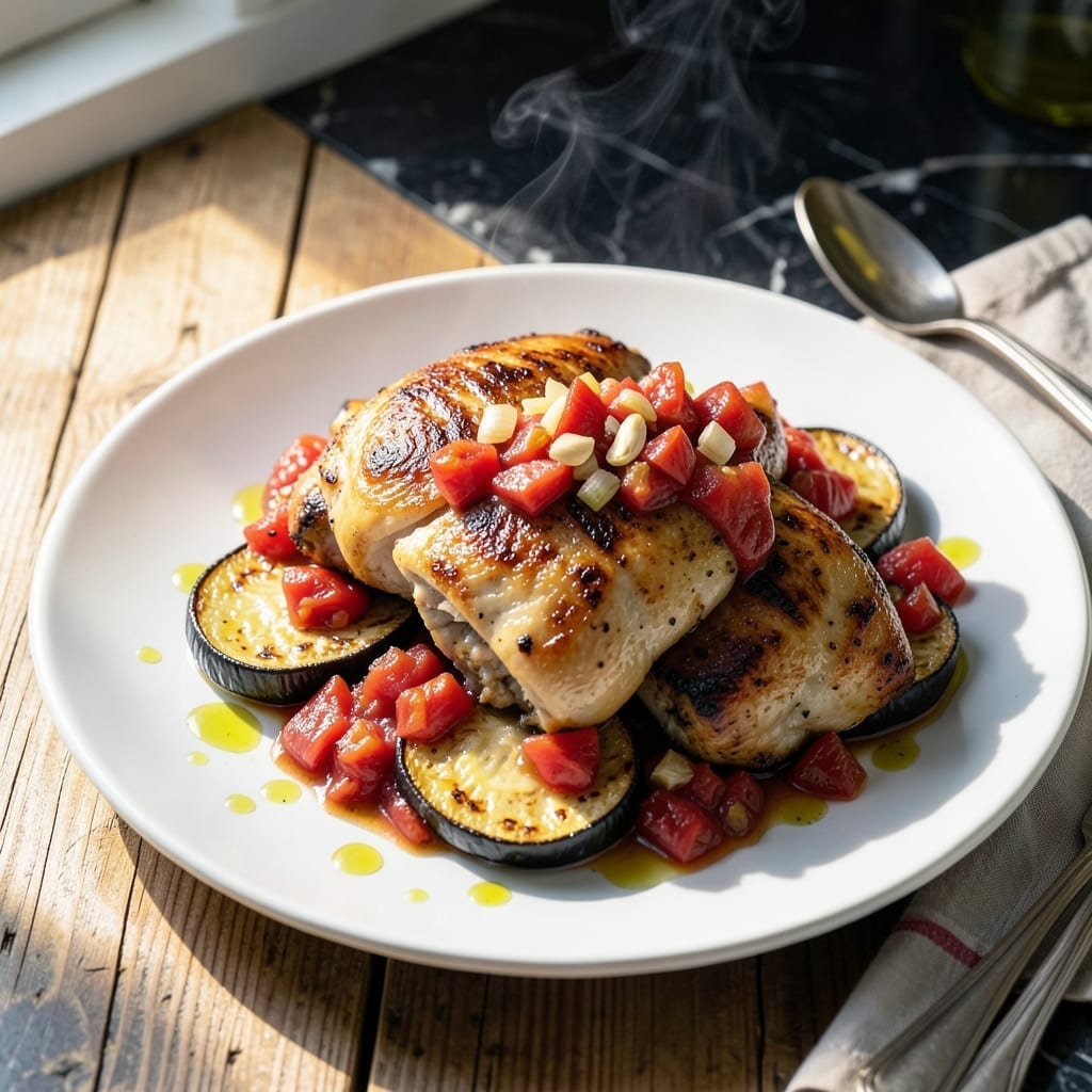 Chicken Eggplant and Tomato Recipe: Rustic Italian Simmered Harmony