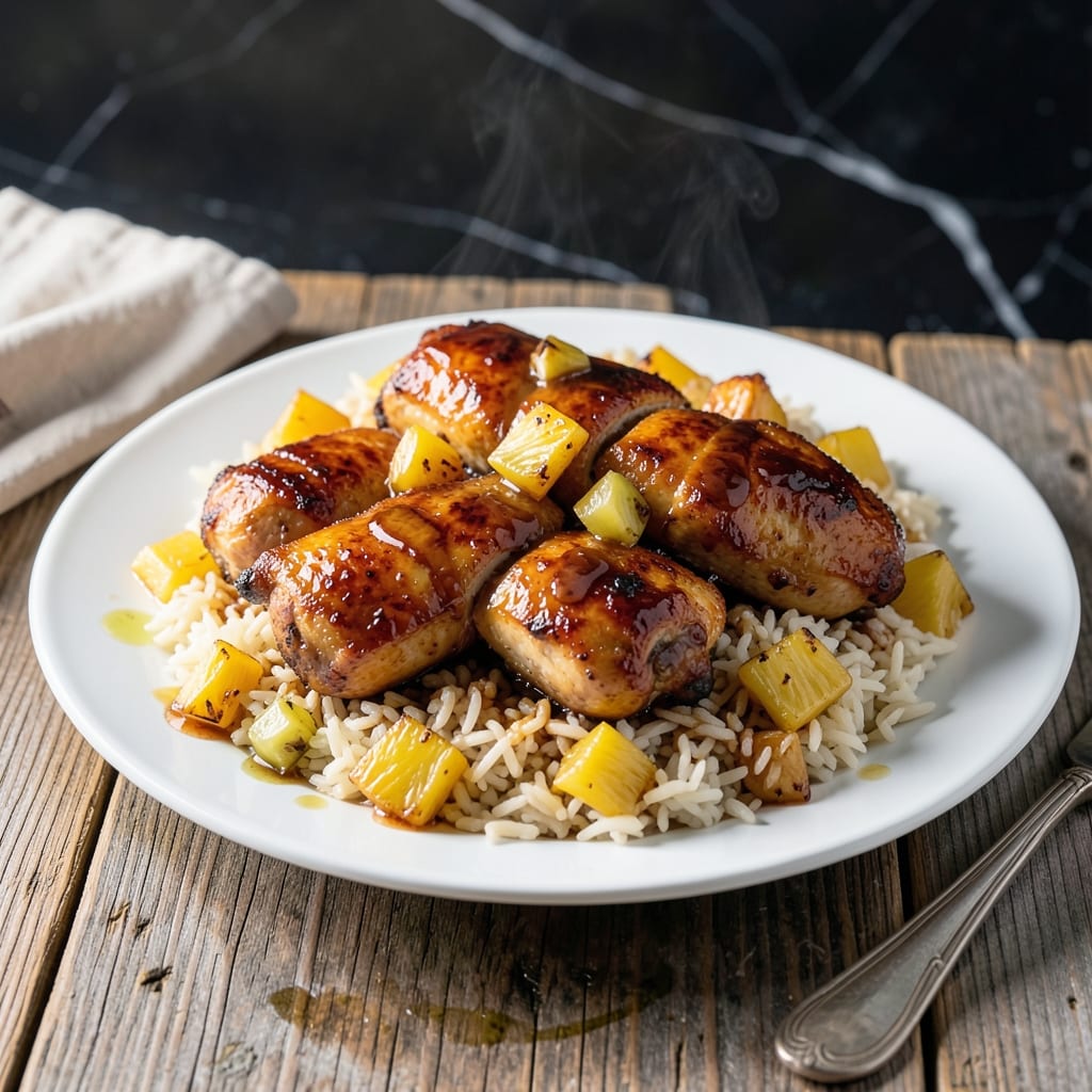 Pineapple Chicken and Rice Crockpot Recipe: Tropical Sweetness in Every Bite