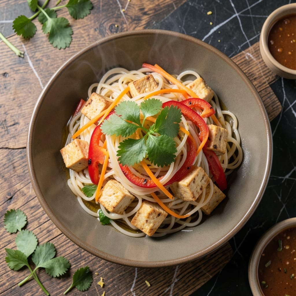 Gluten Free Rice Noodle Recipe: Stir-Fried With Fresh Herbs and Lime