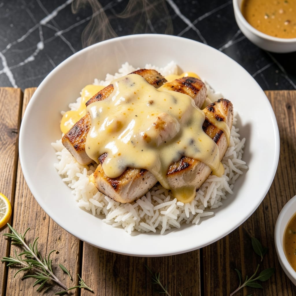 Cheesy Chicken Rice Bowl Recipe: Three-Cheese Melty Goodness