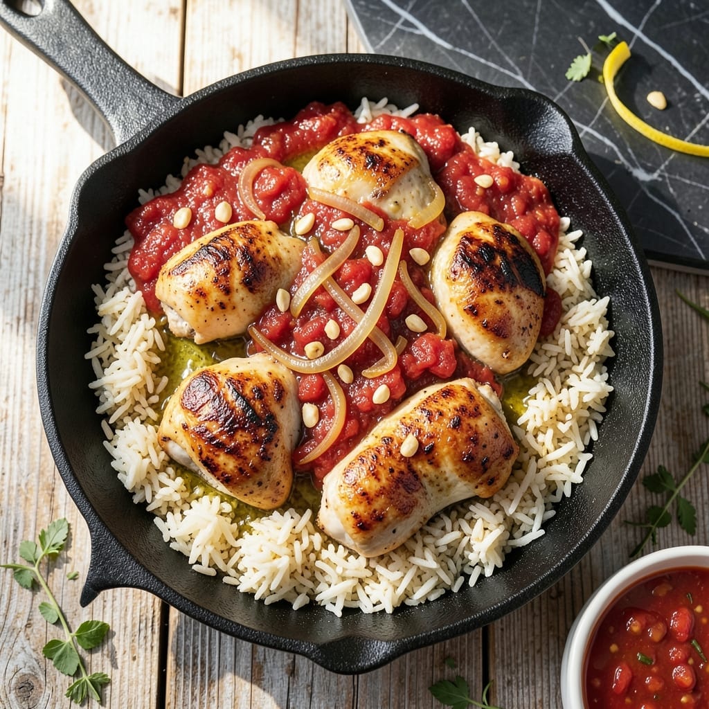 Chicken and Rice Tomato Casserole Recipe: One-Pan Savory Bake