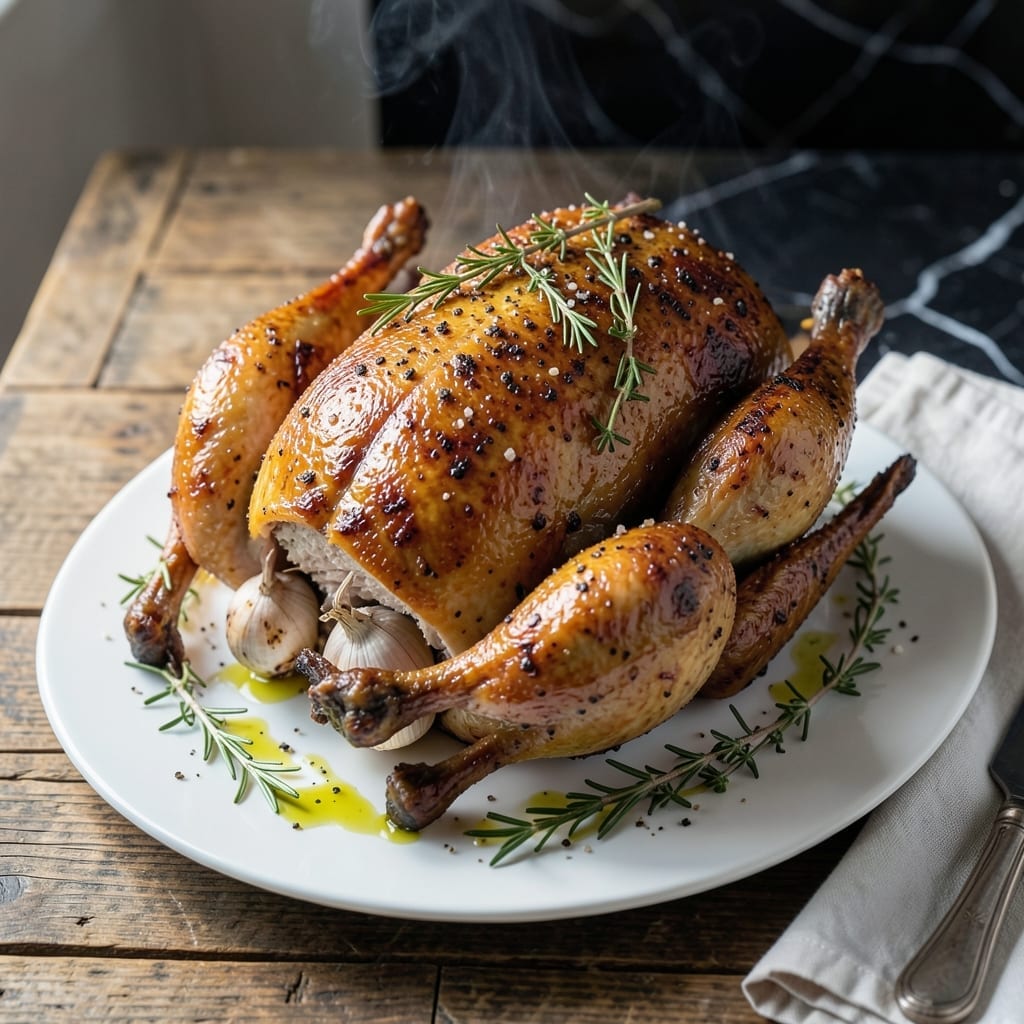 Whole Chicken Recipe: Oven-Roasted With Garlic and Herb Aroma Whole Chicken Recipe: Oven-Roasted With Garlic and Herb Aroma