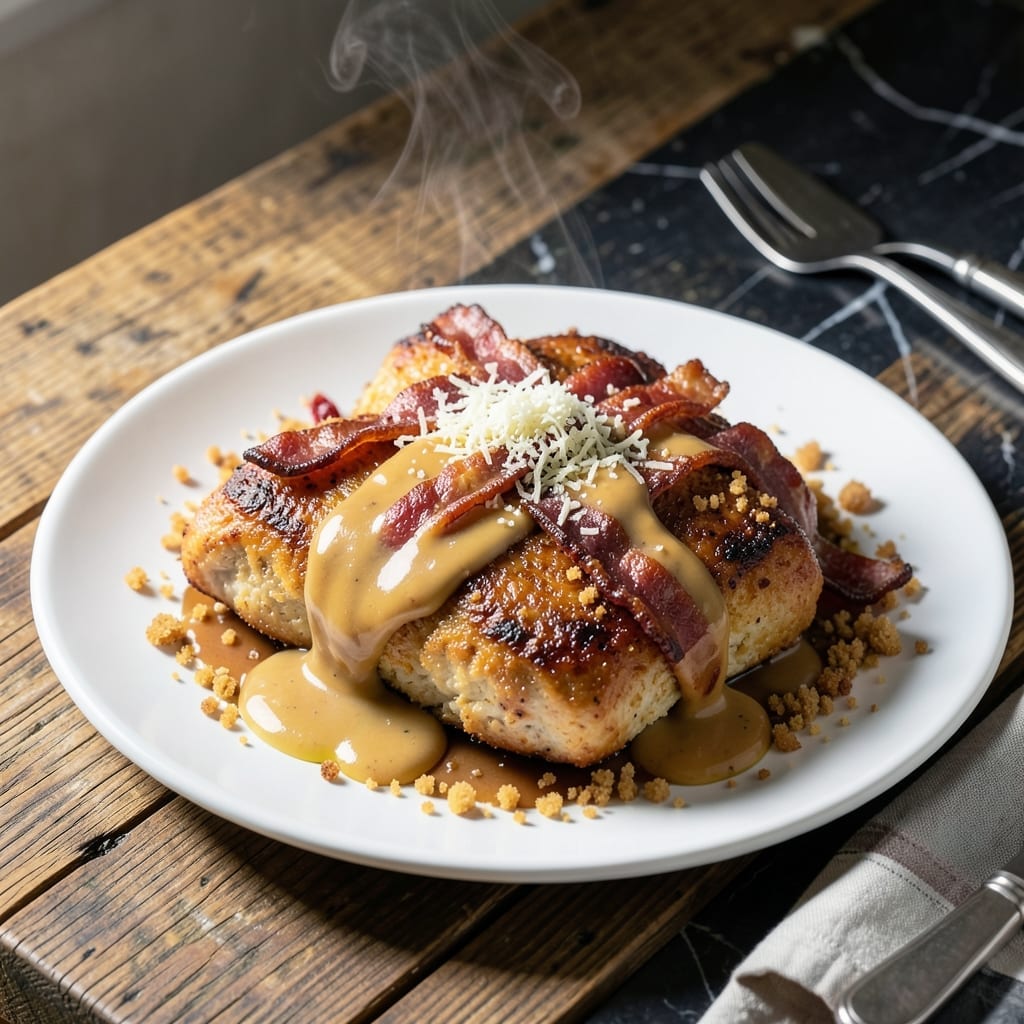 Millionaire Chicken Recipe: Creamy Parmesan Crust With Bacon Topping