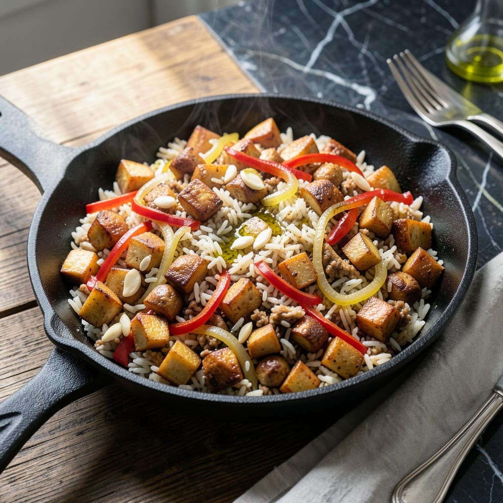 Hash and Rice Recipe: Skillet-Crisped Comfort in Minutes Hash and Rice Recipe: Skillet-Crisped Comfort in Minutes