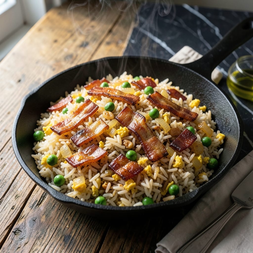 Best Bacon Fried Rice Recipe: Smoky Crispy Bites With Every Forkful