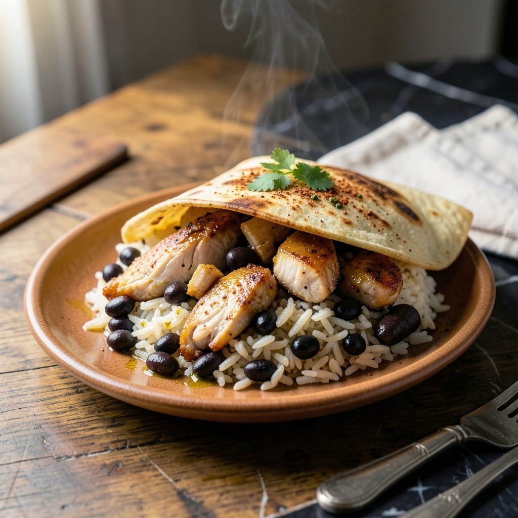 Chicken Rice and Black Bean Burrito Recipe: Tex-Mex Flavors in Every Bite