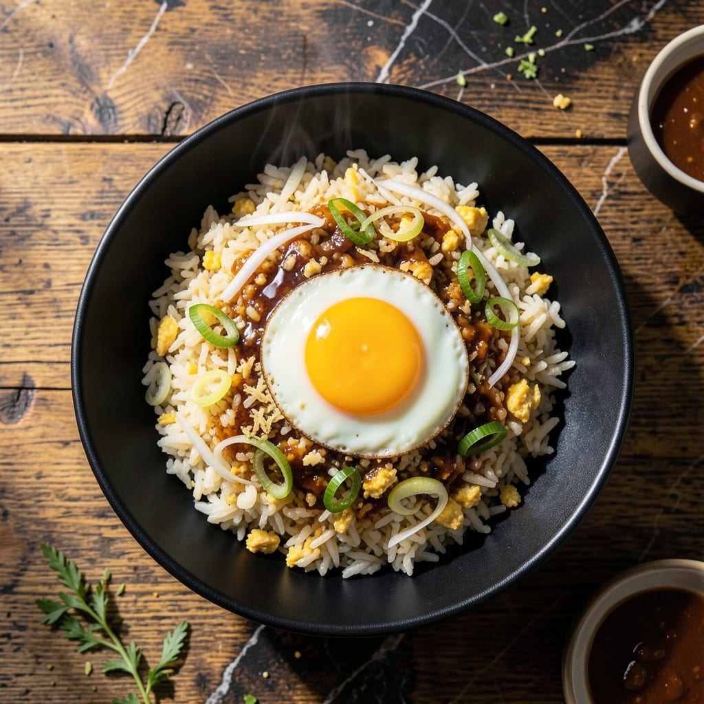 Fried Rice Bowl Recipe: Egg-Flecked Wok Magic with Spring Onions