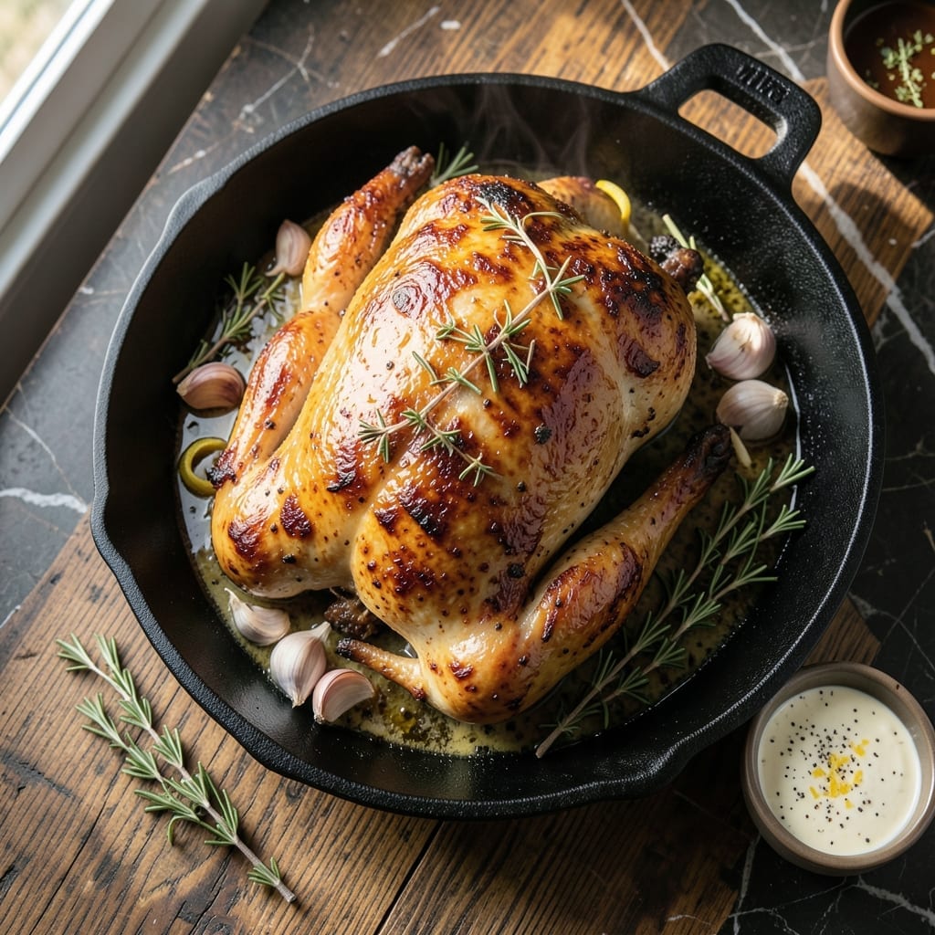 Buttermilk Roast Chicken Recipe: Golden Crust With Herb-Infused Juices