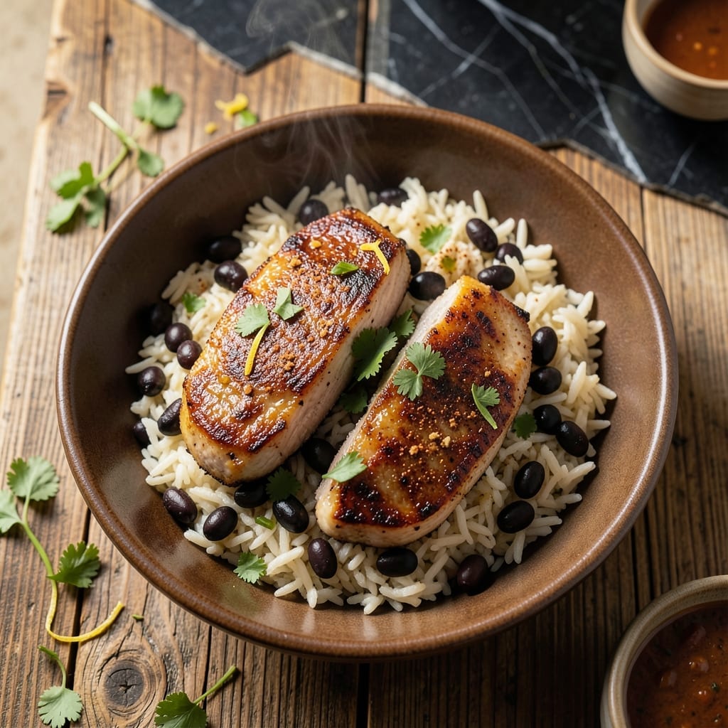 Pork Chops Black Beans and Rice Recipe: Latin-Inspired Weeknight Feast Pork Chops Black Beans and Rice Recipe: Latin-Inspired Weeknight Feast