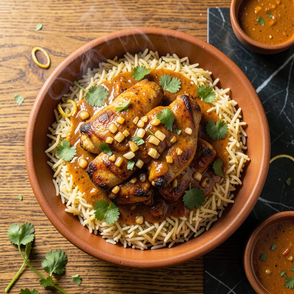 Indian Chicken Curry With Rice Recipe: Fragrant Spices Over Fluffy Basmati