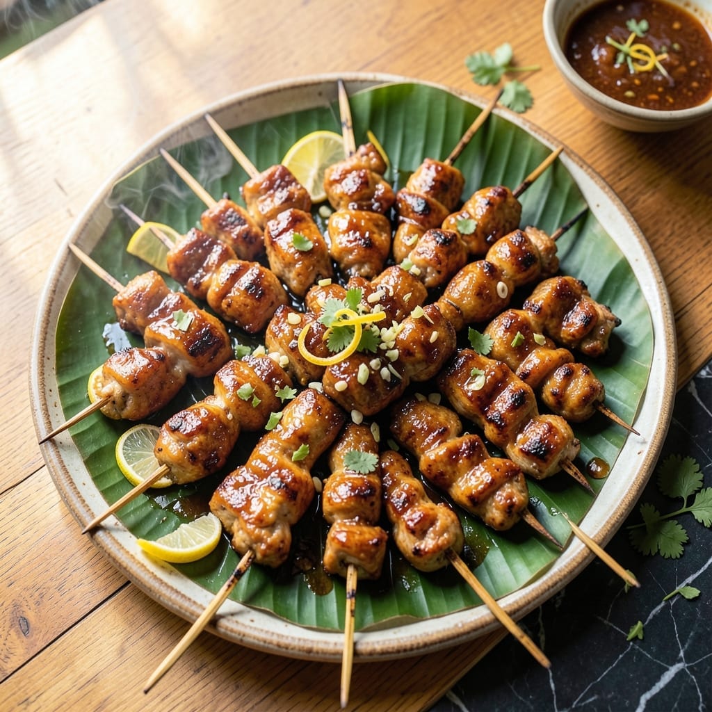 Filipino Chicken Skewers Recipe: Marinated in Calamansi and Soy Filipino Chicken Skewers Recipe: Marinated in Calamansi and Soy