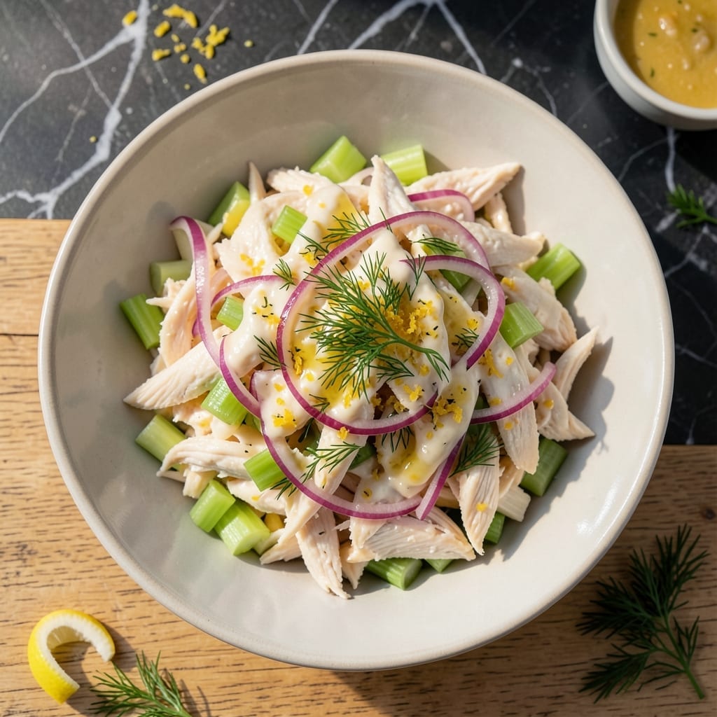 Lemony Chicken Salad Recipe: Fresh Herb and Crisp Celery Crunch