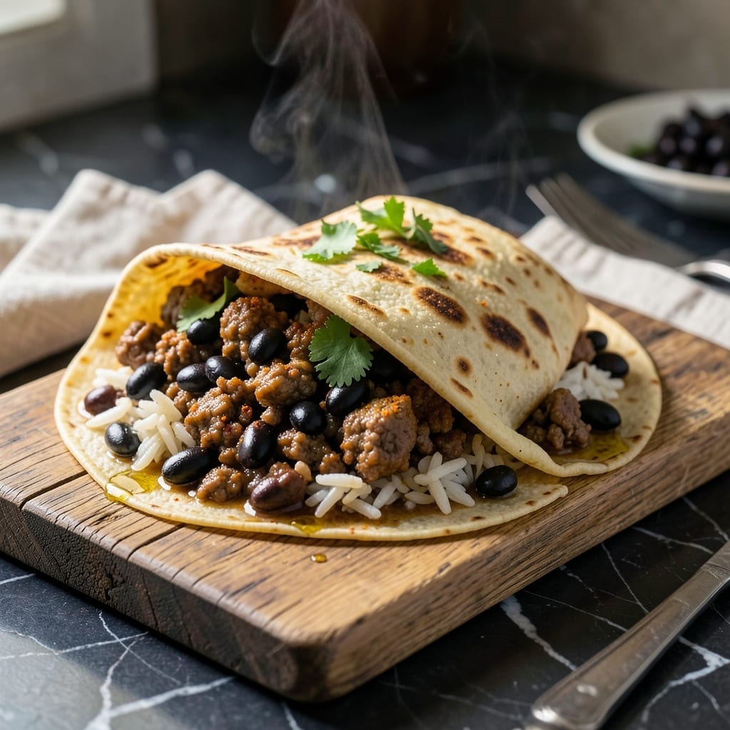 Ground Beef Rice and Bean Burrito Recipe: Tex-Mex Flavor in Every Bite