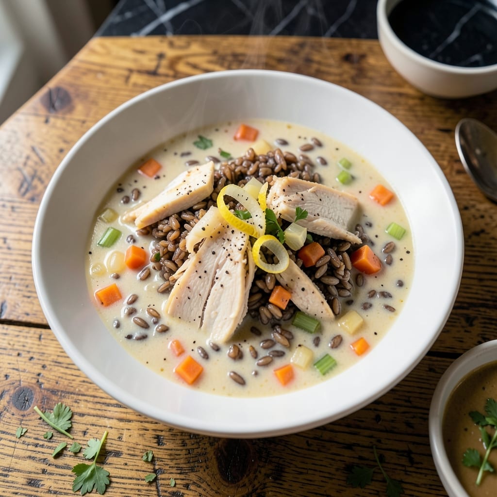Copycat Panera Chicken and Wild Rice Soup Recipe: Creamy Broth With Tender Chicken Copycat Panera Chicken and Wild Rice Soup Recipe: Creamy Broth With Tender Chicken