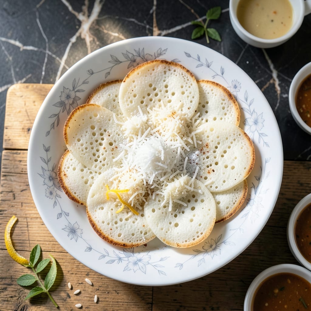 Rice Appam Recipe: Soft Pillowy Coconut Fermented Delight Rice Appam Recipe: Soft Pillowy Coconut Fermented Delight