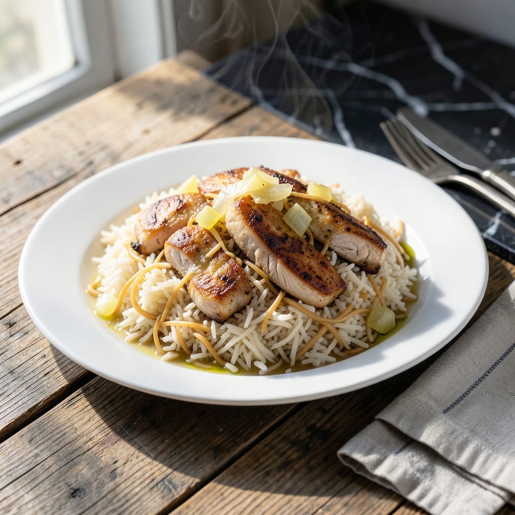 Chicken Rice Pilaf Recipe: Fragrant Basmati With Toasted Vermicelli