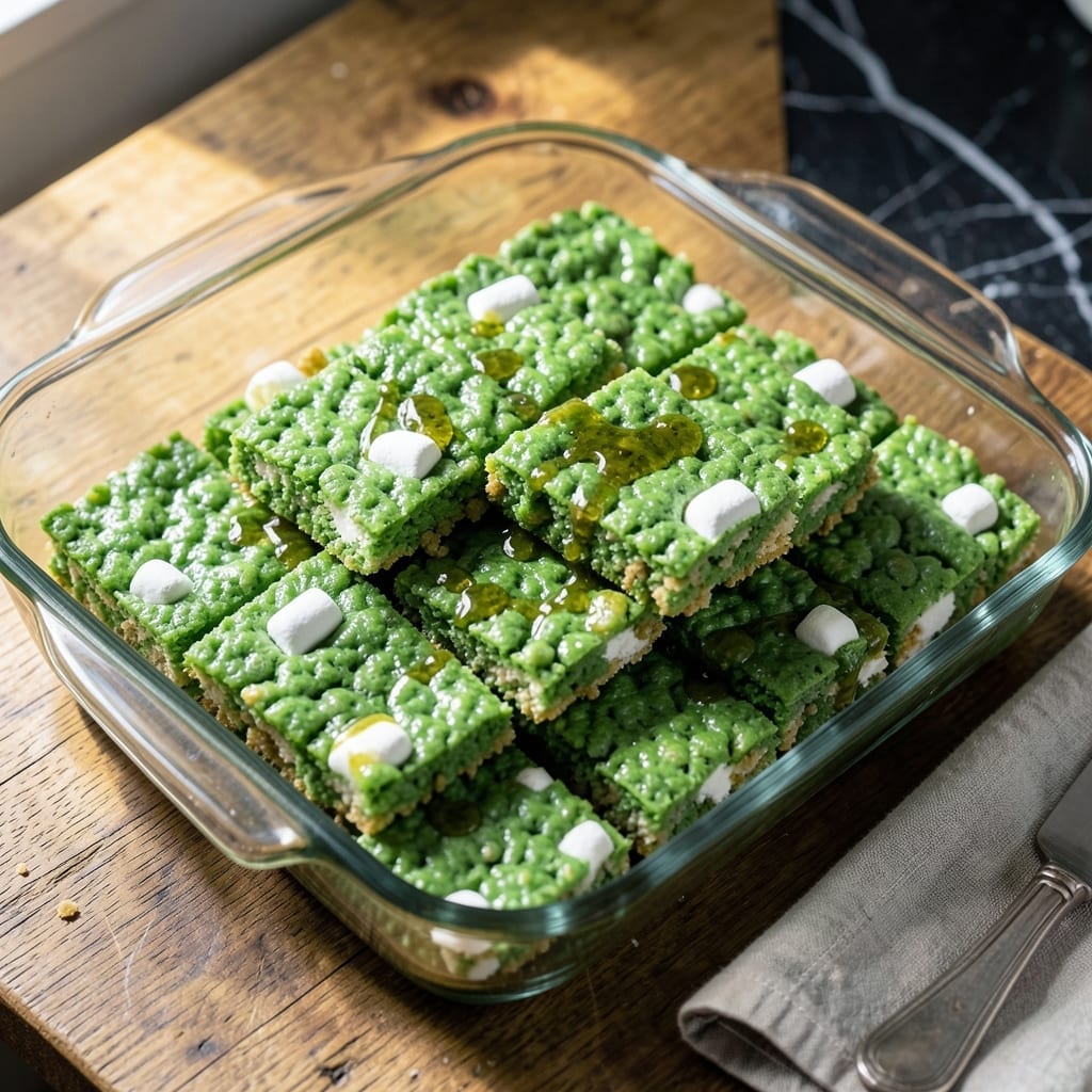 Green Rice Krispie Treat Recipe: Festive Swirls in Every Bite
