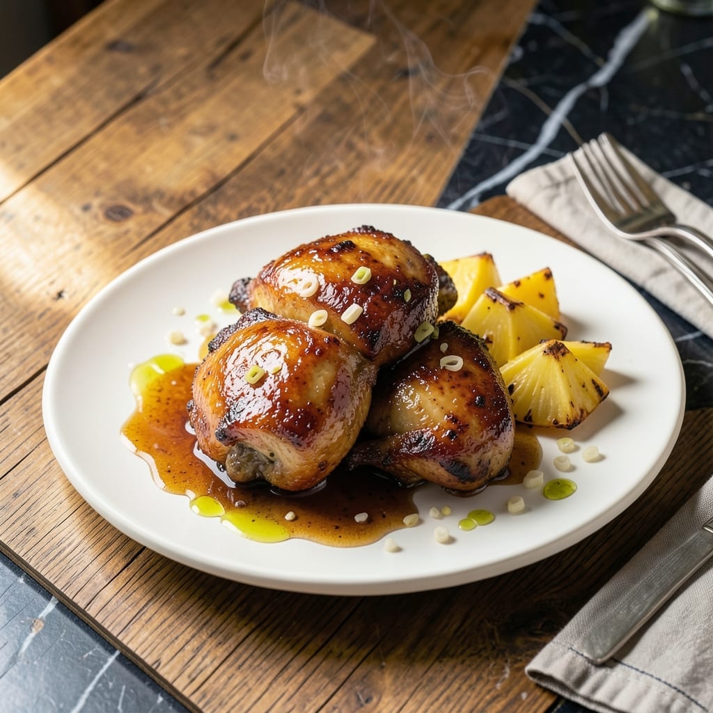 Polynesian Chicken Recipe: Tropical Pineapple Glaze With Charred Edges