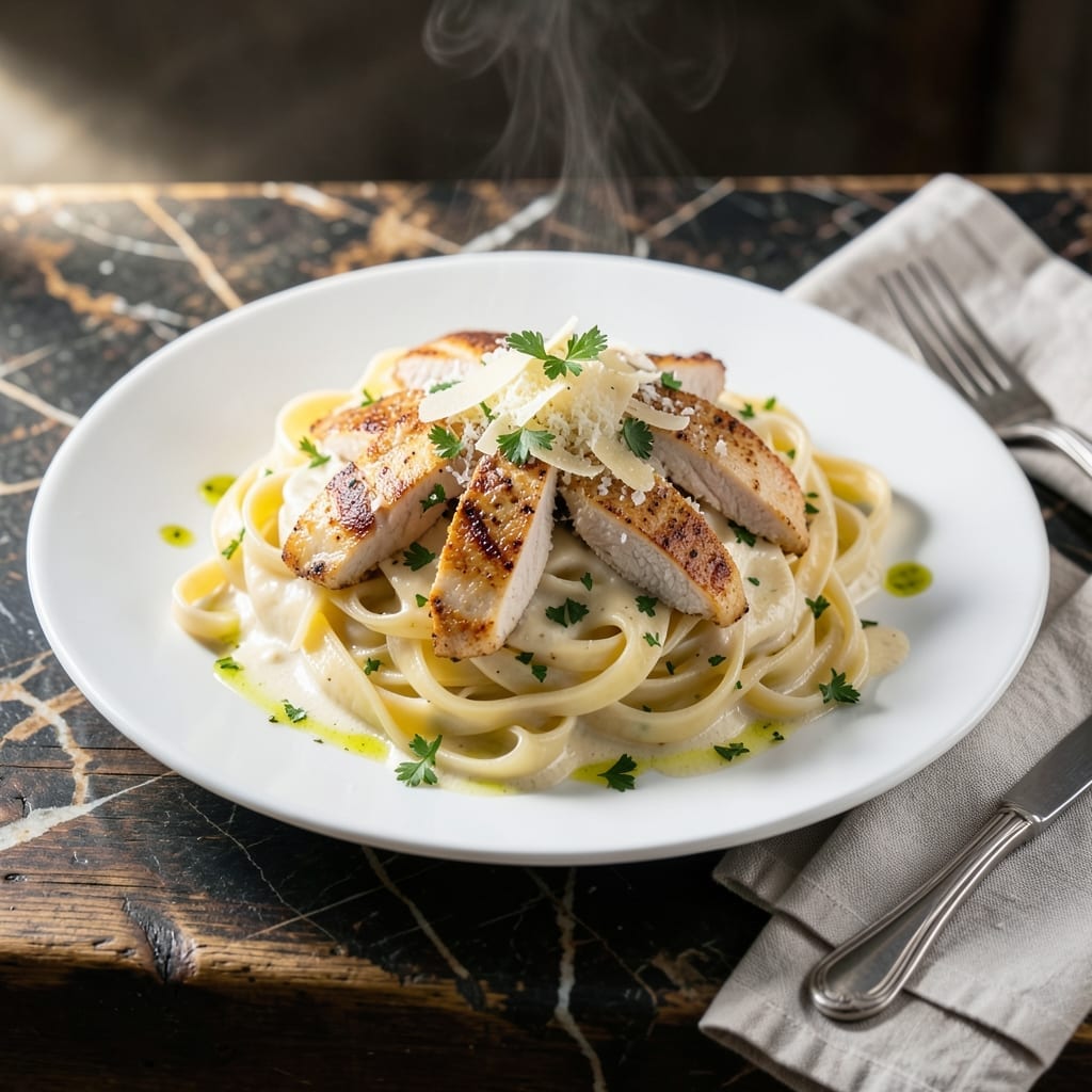 Chicken Alfreado Recipe: Fettuccine in Creamy Parmesan Sauce Chicken Alfreado Recipe: Fettuccine in Creamy Parmesan Sauce