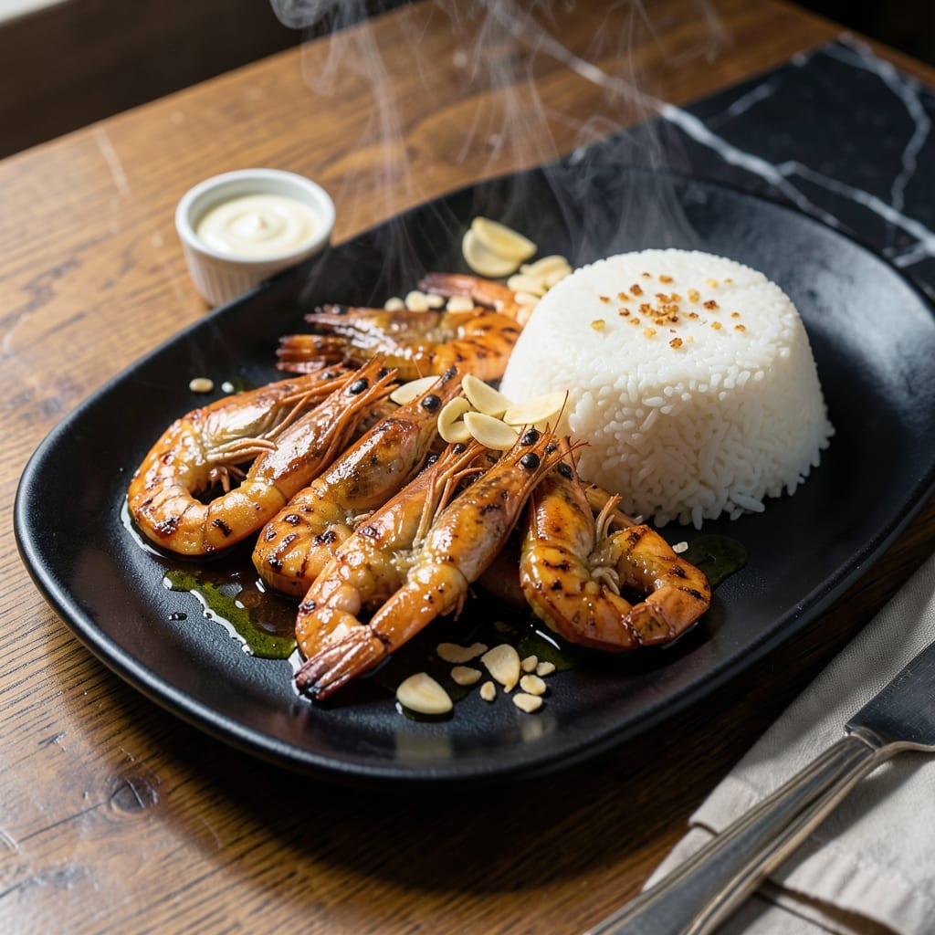 Hibachi Shrimp and Rice Recipe: Teppanyaki-Style With Garlic Butter Glaze