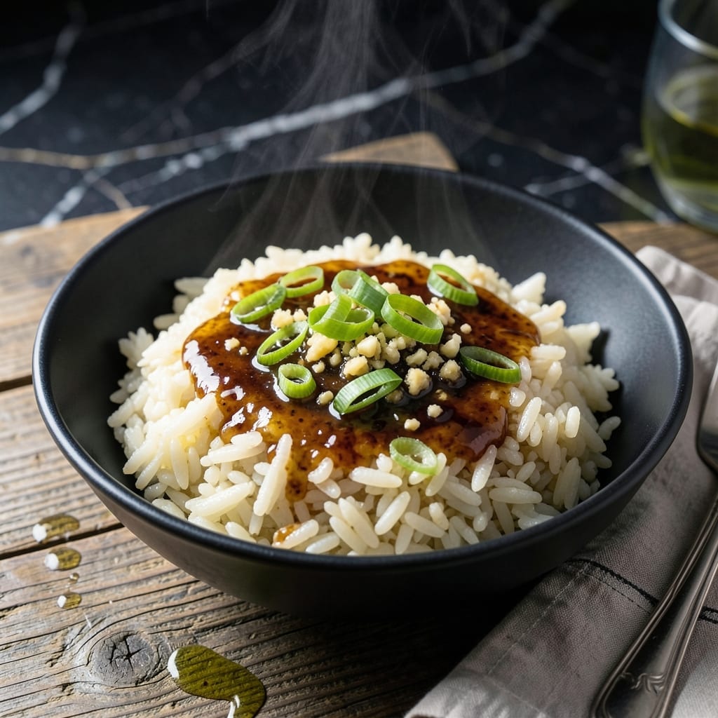 Oyster Sauce Rice Recipe: Wok-Seared Umami With Scallion Garnish