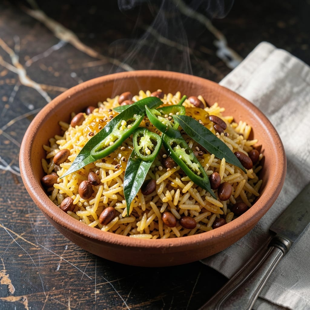 Fried Rice Recipe South Indian Style: Tamarind and Curry Leaf Aroma Fried Rice Recipe South Indian Style: Tamarind and Curry Leaf Aroma