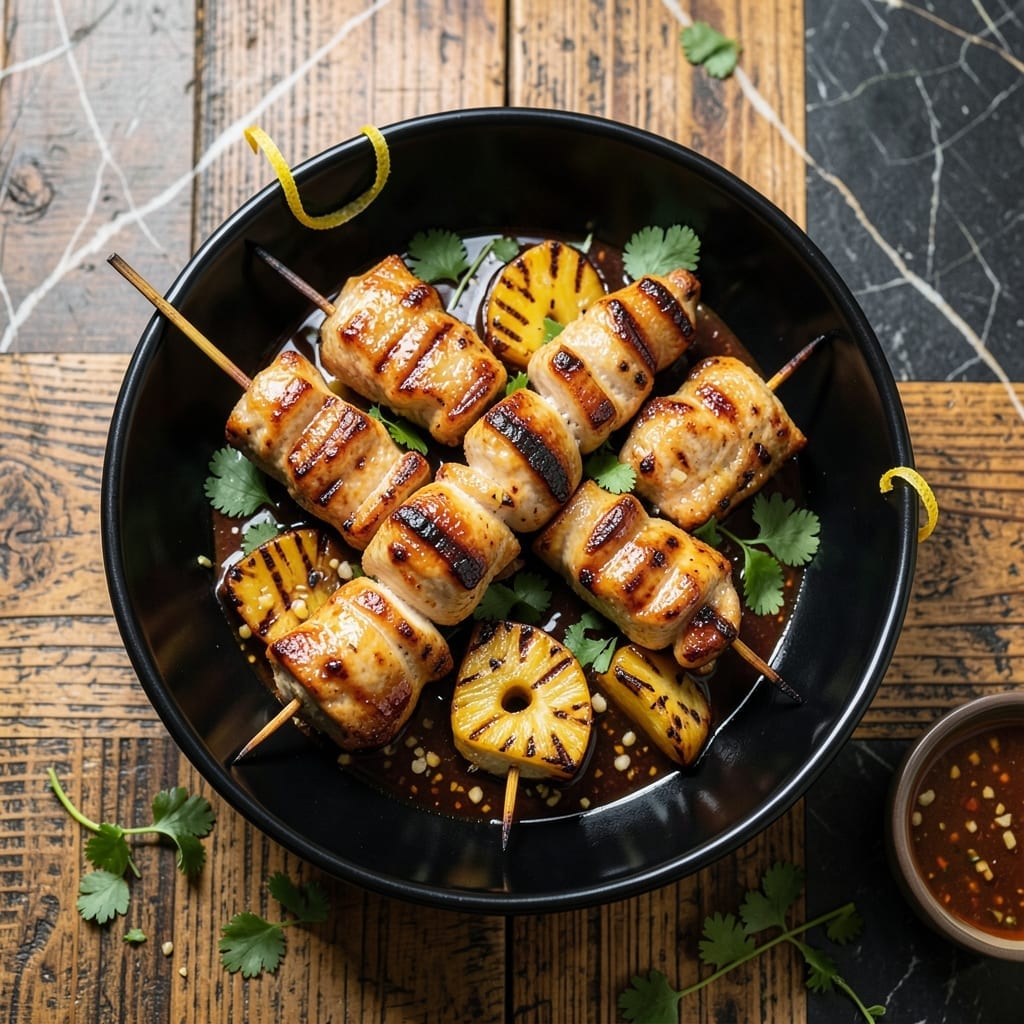 Teriyaki Chicken Kebab Recipe: Skewered Sweetness with Charred Edges