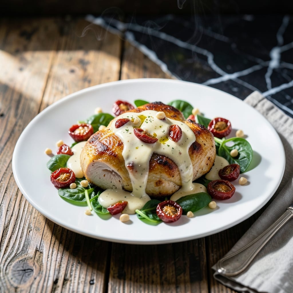 Chicken Francesca Recipe: Creamy Sun-Dried Tomato and Spinach Indulgence Chicken Francesca Recipe: Creamy Sun-Dried Tomato and Spinach Indulgence