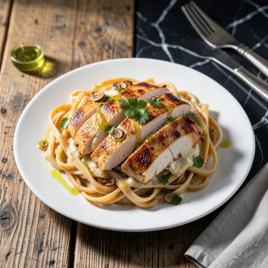 Healthier Chicken Alfredo Recipe: Lighter Cream Sauce Without the Guilt Healthier Chicken Alfredo Recipe: Lighter Cream Sauce Without the Guilt