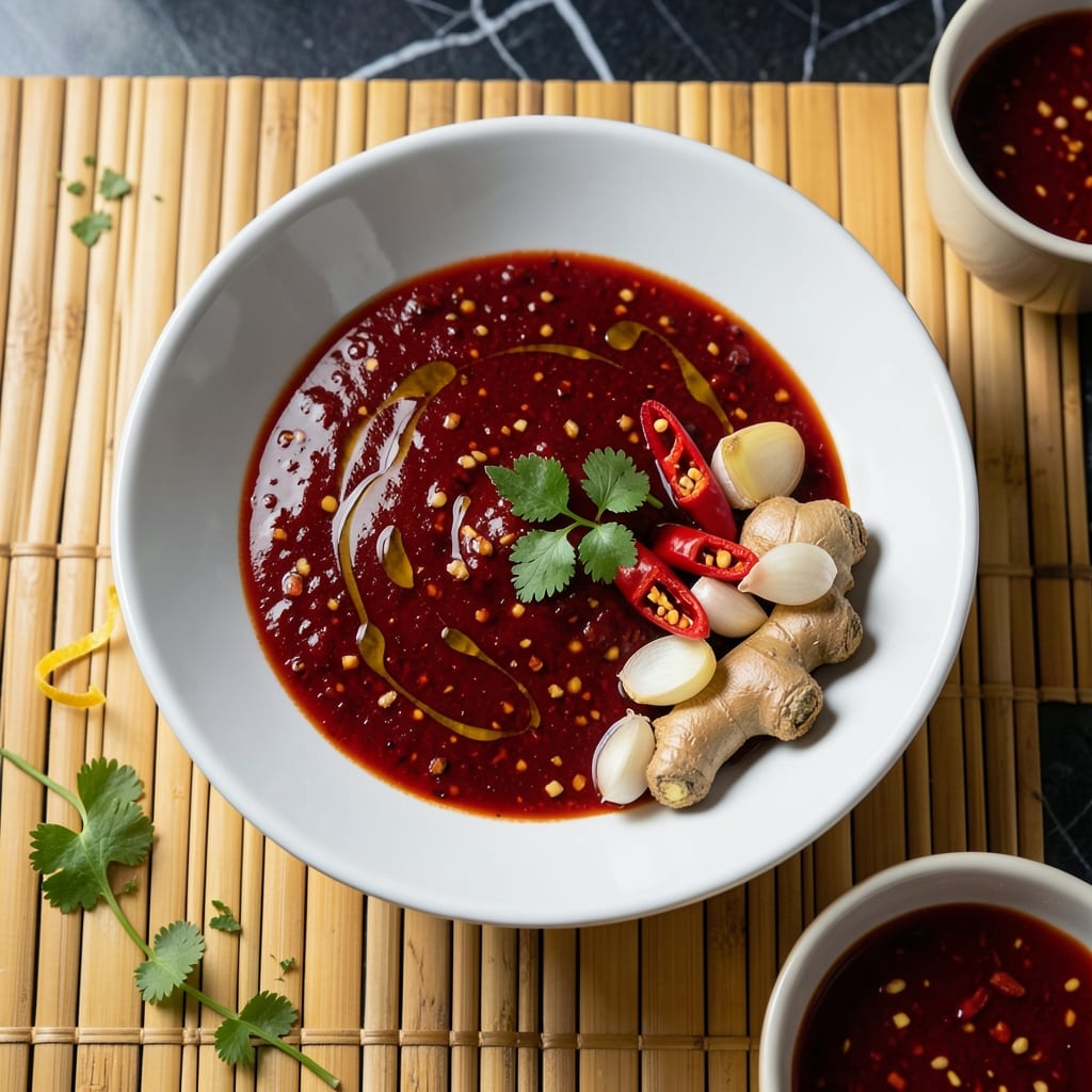 Hainan Chicken Rice Chili Recipe: Spicy Garlic-Ginger Condiment